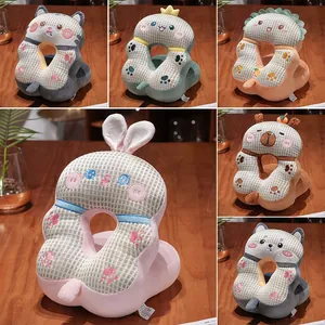 Close-up of cartoon animal waffle ice silk napping pillows in various cute styles