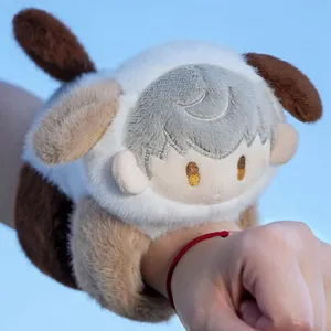 Cute anime character plush slap bracelet toy with soft texture for children's gift