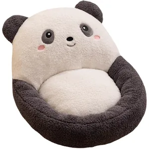 Simpatico cuscino da seduta in peluche a panda con supporto lombare