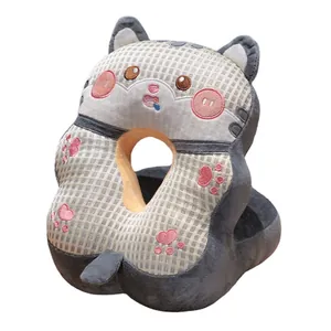 Cartoon cat animal waffle ice silk nap pillow for school students and office use