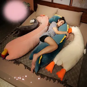 Niedliche Cartoon Tier Lange Plüschtier Kissen Weichen Elastischen Samt Seitenschläferkissen Kissen Für Bett Schlaf Entspannung Komfort Dekor Geschenk