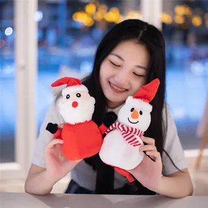 Wendbares Weihnachtsmann und Schneemann Plüschtier für Weihnachtsdekoration Geschenke