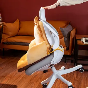 Plush electric heated integrated seat cushion for office chairs with backrest