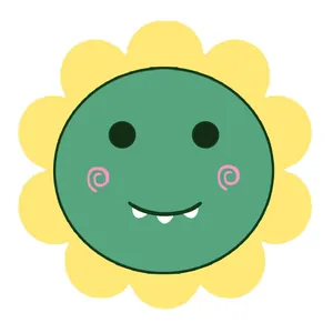 Lindo cojín de peluche de girasol de dibujos animados con cara sonriente y pétalos amarillos