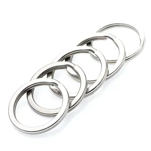 Hochwertiger Edelstahl Schlüsselringe Poliertes Metall Kreisförmig Schlüsselanhänger Ringe DIY Schmuckzubehör Verschiedene Größen Für Home Office Auto Organisation Silber