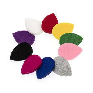 Almohadillas de Fieltro en Forma de Gota de Agua Almohadillas de Repuesto para Difusor de Aromaterapia Almohadillas de Algodón de Fieltro Multicolor