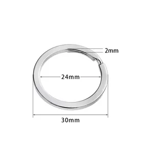Schlüsselring aus Edelstahl mit Anzeige des Außendurchmessers von 30 mm und Details