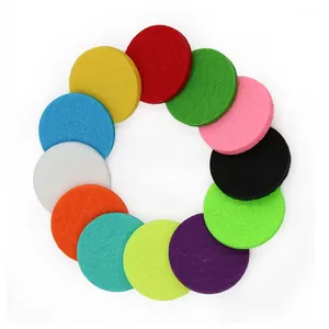 Colorful 38mm replacement felt pads for aromatherapy essential oil diffuser pendants
