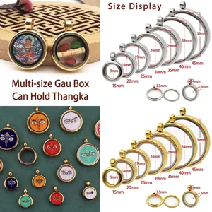 Round Stainless Steel Double Sided Glass Locket Pendant For Photo Thangka Memorial Memorial DIY Jewelry Making Accessory For Women Men