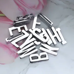 30mm polished silver alloy alphabet letter charms for DIY jewelry and bag accessories