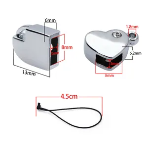 Herzförmiger Legierungsstecker für DIY-Schlüsselanhänger mit präzisen Maßen von 13mm