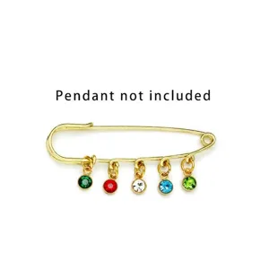 Set of 12-month birthstone pendants 10mm in stainless steel for DIY jewelry making