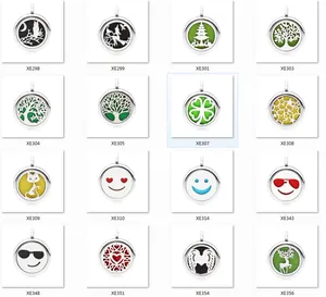 Sammlung von 25 mm Aroma-Diffusor-Anhängern mit verschiedenen Designs