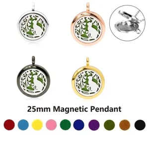 Aroma Diffusor Medaillon Ätherisches Öl Halskette Anhänger Legierung Hohl Magnetisch Damen Schmuck Anhänger Ohne Kette