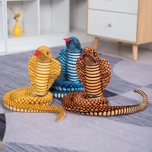 Realistic Snake Plush Toy Simulation Cobra Python Stuffed Animal Soft Prank Toy Prop For Home Decor Party Decoration Gift