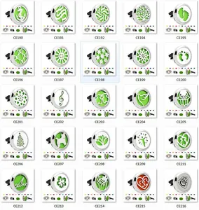 Variedad de clips de aromaterapia para coche de 30mm con diseños huecos