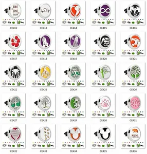 Variedad de clips de aromaterapia de 30mm para coche con patrones huecos y fieltros