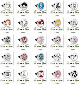Colección de clips de aromaterapia de 30mm para coche con diseños calados