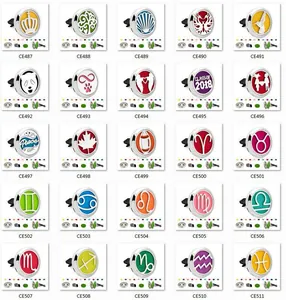 Selección de clips de aromaterapia para coche de 30 mm con diversos diseños calados