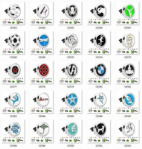 Catálogo de clips de aromaterapia para coche de 30mm con varios patrones y almohadillas