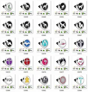 Rejilla de 25 diseños de clips de aromaterapia para rejilla de aire de coche 30mm
