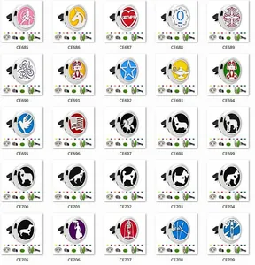 Clip de aromaterapia para coche 30mm con diseños huecos y almohadillas de color