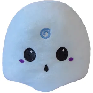 Reversible luminous ghost plush toy with cute embroidery for Halloween gifts