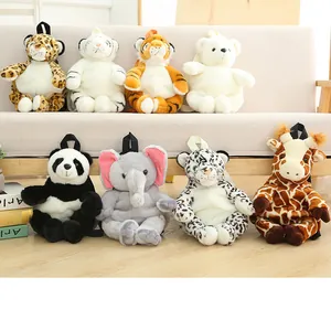 Niedliche Plüschtier-Rucksäcke mit Panda-, Tiger- und Elefantenmotiven in der Auswahl