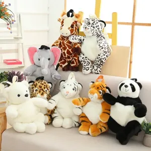 Süßer Cartoon Tier Plüsch Rucksack Für Kinder Weich Gefüllter Tiger Elefant Panda Bär Leopard Geformte Mini Schultasche