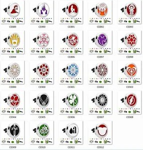 Selección de clips de aroma de 30 mm con varios patrones huecos y almohadillas