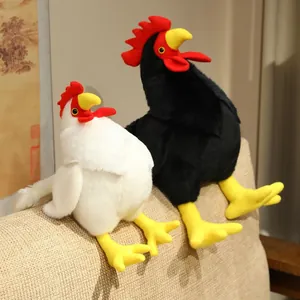 Mignon Gros Coq Gras Jouet en Peluche Poulet Rembourré Doux Poupée Animal Peluche Décoration de la Maison Cadeau d'Anniversaire pour Enfants
