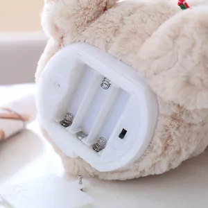 Detailansicht des Batteriefachs für das sprechende Weihnachts-Plüschkaninchen-Spielzeug