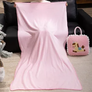 Manta de felpa rosa suave y juego de almohada de unicornio para siestas en la oficina