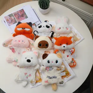 Collection of cute plush animal hand warmer pendants for backpacks and keychains