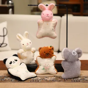 Lindos títeres de dedo de peluche y toallas reconfortantes para niños set de regalo suave