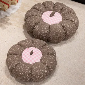 Cojines de suelo nórdicos con forma de calabaza floral para sala de estar y tatami
