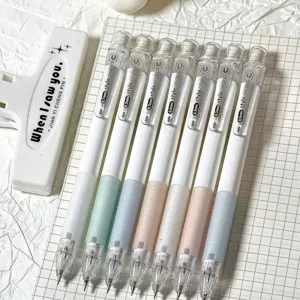 Blueprint Minimalist Mechanical Pencil For Students Office Built-in Eraser Refillable Pencil Leads Stationery Supplies