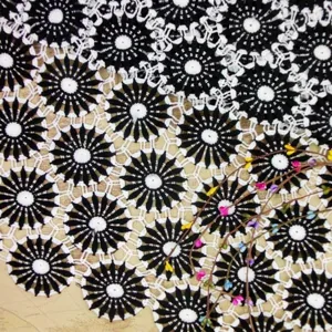 Water Soluble Lace Fabric Hollow Out Geometric Floral Pattern Milk Silk Texture Polyester Embroidery For DIY Dress Wedding Craft