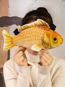 Creatieve 3D-simulatie vis pluche schoudertas met een realistisch karperontwerp voor plezier