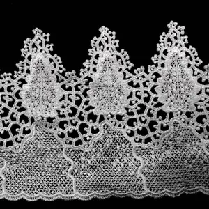 Polyester Wasserlösliche Spitzenborte Gestickt Hohl Band Blumenmuster DIY Bekleidung Nähen Patch Applikation Band Für Kleidung Handwerk Zubehör