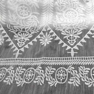 Tissu de Broderie en Dentelle Hydrosoluble en Soie de Lait Motif Floral Polyester Tissu Décoratif Pour Robe de Mariée Costume de Scène Artisanat DIY