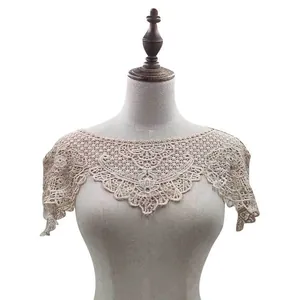 Intricate floral lace embroidered cloud shoulder fake collar for Hanfu accessories