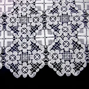 Water Soluble Lace Fabric Milk Silk Texture Stereo Embroidery Hollow Out Floral Pattern Cloth For Dress Sewing DIY Material