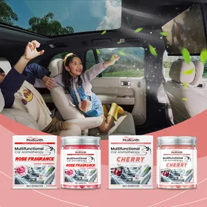 Modern Car Aromatherapy Gel Beads Air Freshener Odor Eliminator Rose Cherry Fragrance Long Lasting Air Purifying For Auto Home