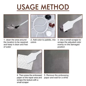 Complete step-by-step usage guide for automotive leather color repair cream with photos