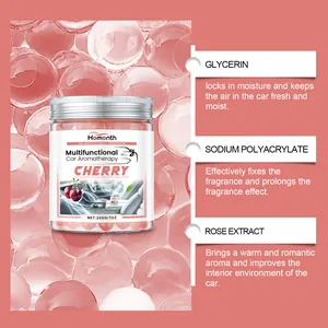 Detail overview of Homonth cherry car aromatherapy gel beads with ingredients and usage effects