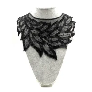 Eleganter Wasserlöslicher Spitzenkragen Bestickter Falscher Kragen Blumen Netz Polyester Spitzenflicken Corsage Für Damen Bekleidungszubehör