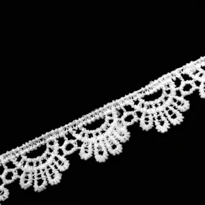 Bestickter Spitzenbesatz aus Milchseide Hohler Blumenrand Für DIY-Nähen Brautkleid Heimtextilien Zubehör