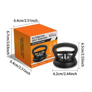 Detail view showing Rayhong automotive dent remover tool and box dimensions in cm and inches