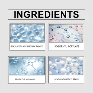 Chemical ingredients list for car windshield repair resin showing professional components